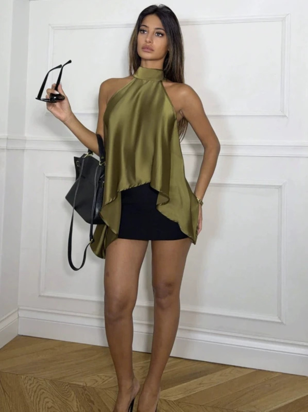 ZARA Sexy Halter Backless Blouse